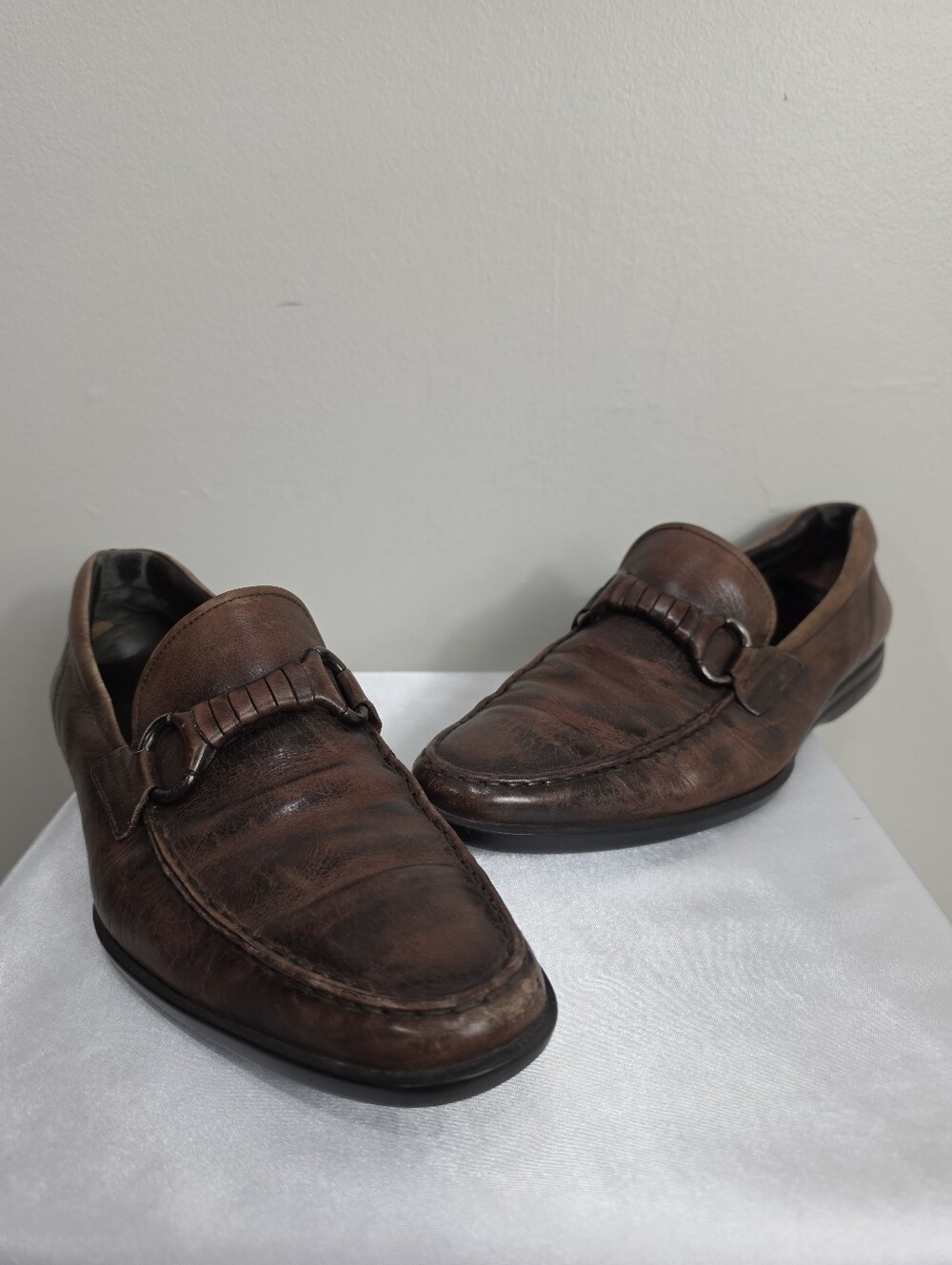 Tod's Men's Brown Leather Slip-On Dress Loafers Shoes